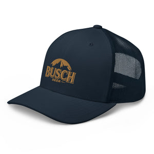 Busch Navy and Khaki Embroidered Trucker Cap