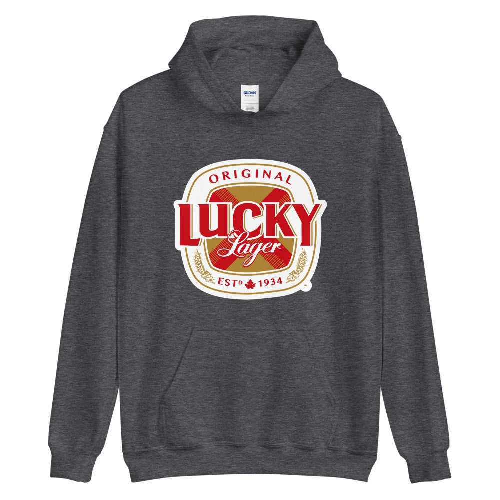 Lucky Lager Crest Logo Unisex Hoodie – Shop Beer Gear