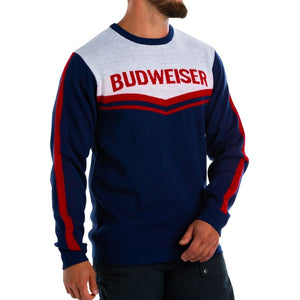 Budweiser Pull de ski tricoté rétro unisexe
