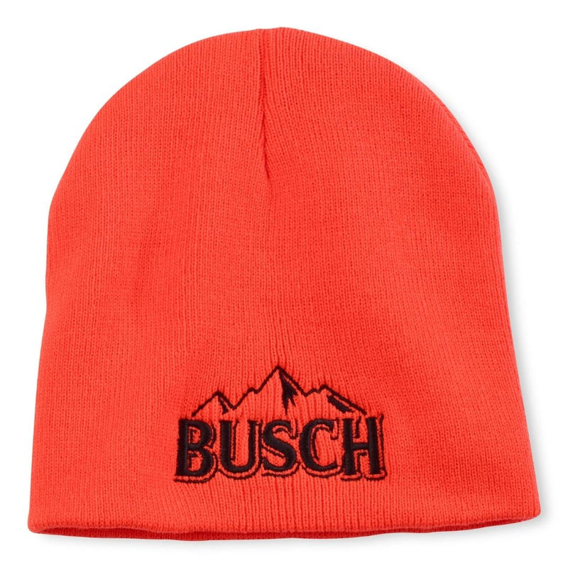 Busch Orange Knit Embroidered Beanie
