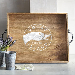 Goose Island Wood Serving Tray with Handles