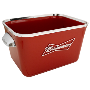Plateau de seau à bière en aluminium rouge Budweiser
