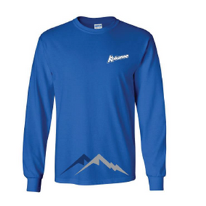 Kokanee Blue Long Sleeve Tee with Mountains