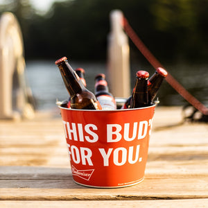 Budweiser King of Beers Label Ice Bucket