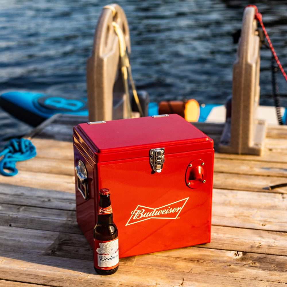 Bud Bowtie Metal Cooler | SHOP BEER GEAR – Shop Beer Gear