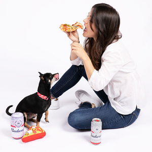 JOUET POUR CHIEN BUD ET PIZZA