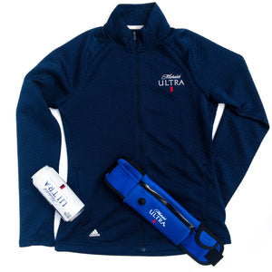 Navy Blue Michelob Ultra Women's Adidas Zip Jacket