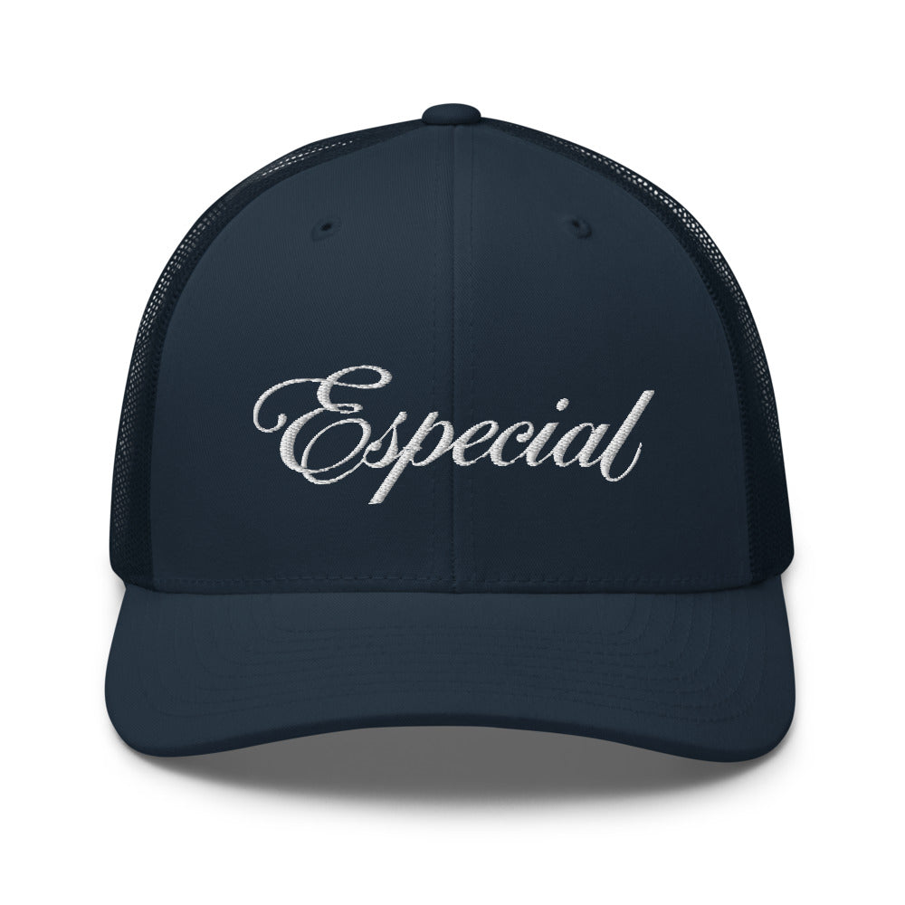 [teket] / ☆ 25SS Be Careful Trucker Cap / Navy Trucker Cap with Blue/White Embroidered Logo | Whisky Wonderland