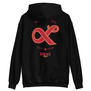 Lucky Lager Unisex Hoodie with Back Logo