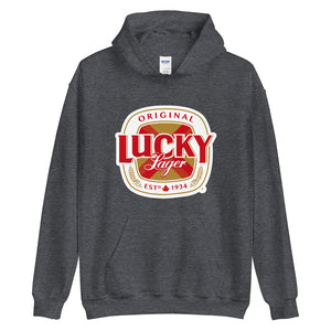 Lucky Lager Crest Logo Sweat à capuche unisexe