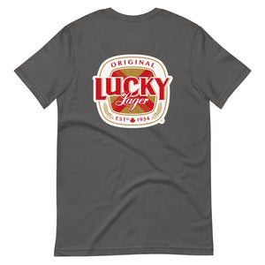 Lucky Lager Back Crest Unisex T-Shirt