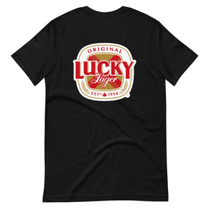 Lucky Lager Back Crest T-shirt unisexe