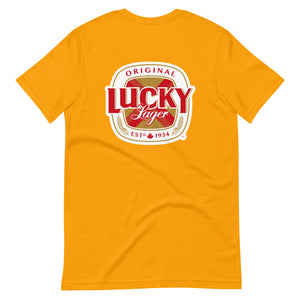 Lucky Lager Back Crest T-shirt unisexe