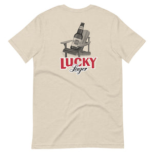 Lucky Lager T-shirt unisexe avec dossier Muskoka Chair